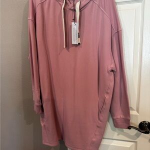 Ugg Pink Hoodie dress with Drawstring XL